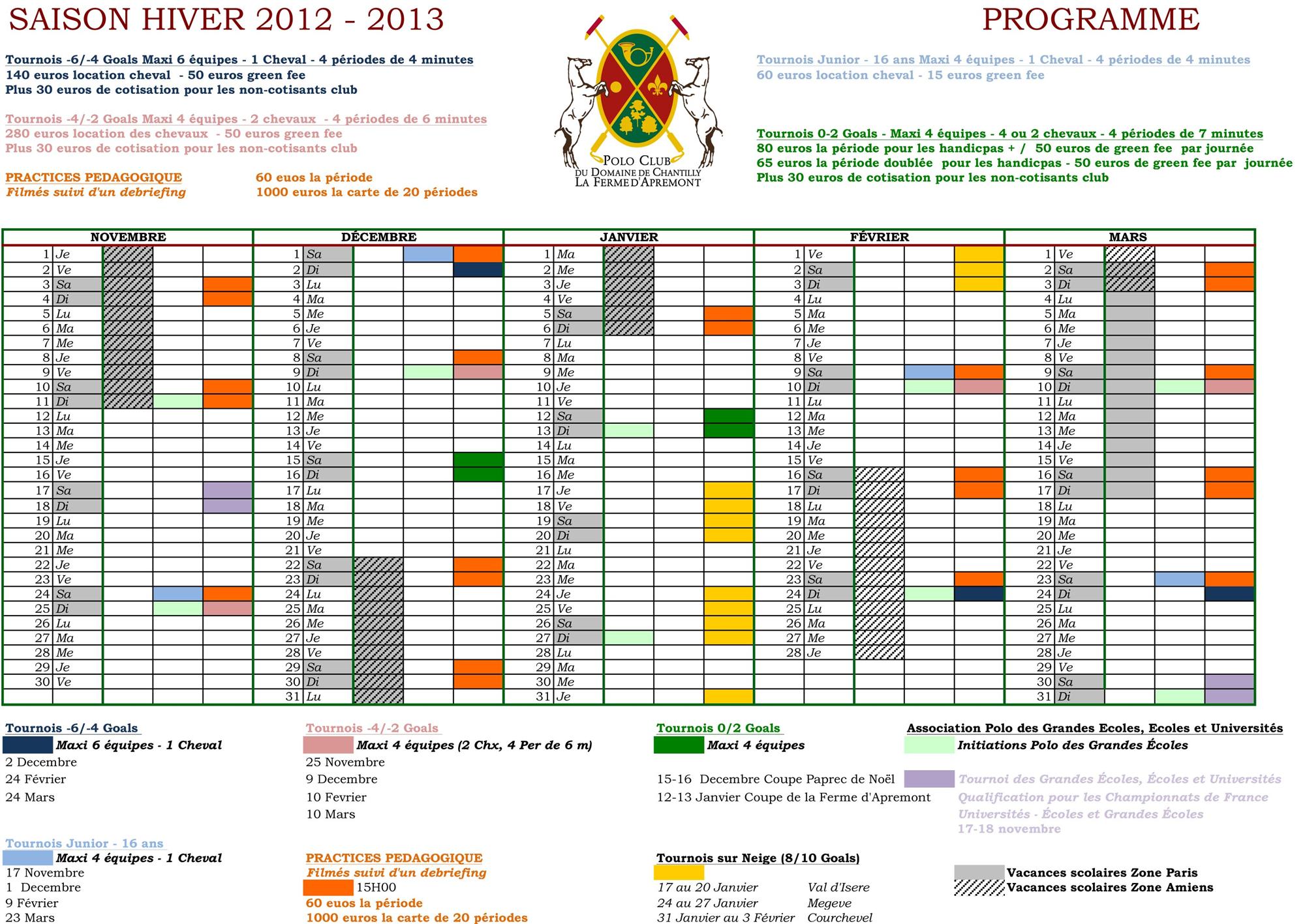 Polo Club Chantilly Saison 2012-2013